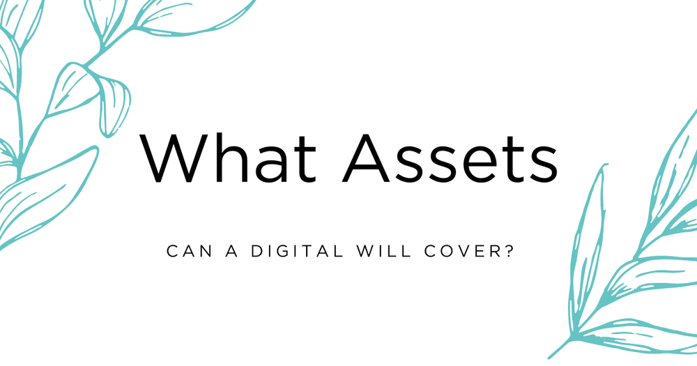 What assets can be covered in your digital will?
